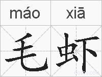 毛虾的拼音