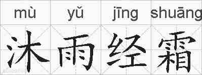 沐雨经霜的拼音