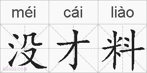 没才料的拼音