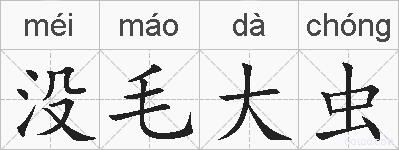 没毛大虫的拼音