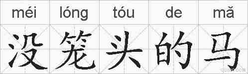 没笼头的马的拼音