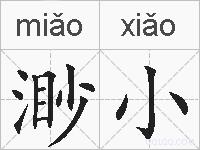 渺小的拼音