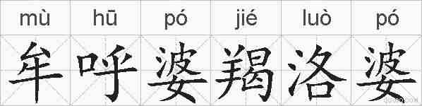 牟呼婆羯洛婆的拼音