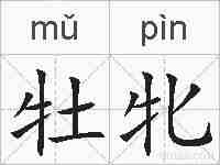 牡牝的拼音