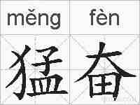 猛奋的拼音