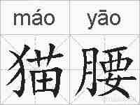 猫腰的拼音