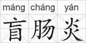 盲肠炎的拼音
