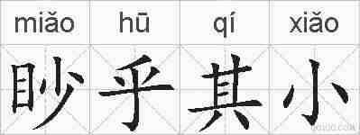 眇乎其小的拼音