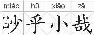 眇乎小哉的拼音