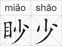眇少的拼音