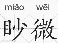 眇微的拼音
