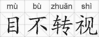 目不转视的拼音