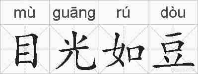 目光如豆的拼音