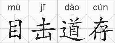 目击道存的拼音