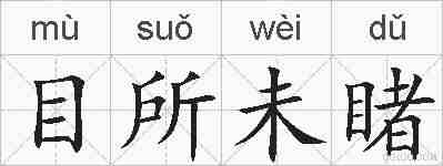 目所未睹的拼音