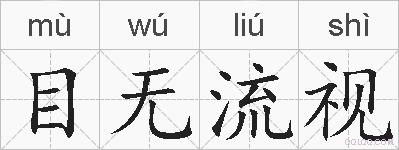 目无流视的拼音