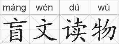 盲文读物的拼音