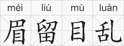 眉留目乱的拼音