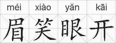 眉笑眼开的拼音