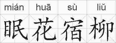眠花宿柳的拼音