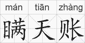 瞒天账的拼音