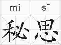 秘思的拼音