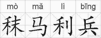 秣马利兵的拼音