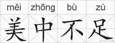 美中不足的拼音