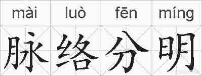 脉络分明的拼音