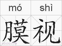 膜视的拼音