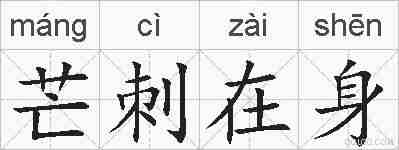 芒刺在身的拼音