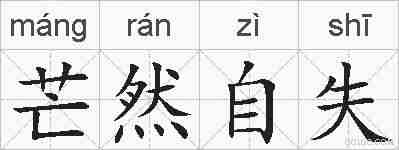 芒然自失的拼音