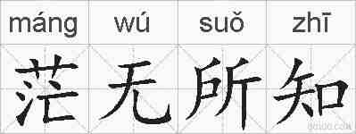 茫无所知的拼音