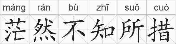 茫然不知所措的拼音