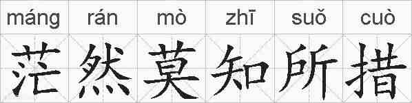 茫然莫知所措的拼音
