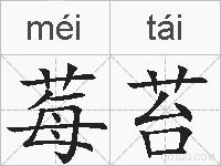 莓苔的拼音