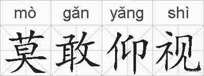 莫敢仰视的拼音