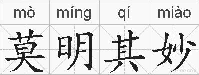 莫明其妙的拼音