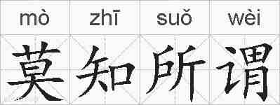 莫知所谓的拼音