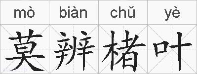 莫辨楮叶的拼音