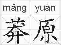 莽原的拼音