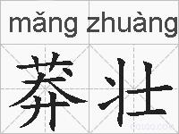 莽壮的拼音