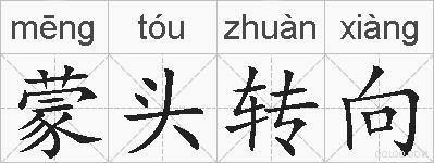 蒙头转向的拼音