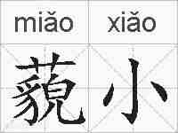 藐小的拼音