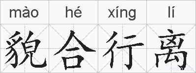貌合行离的拼音