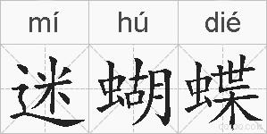 迷蝴蝶的拼音