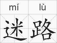 迷路的拼音