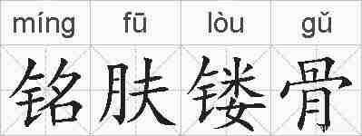 铭肤镂骨的拼音