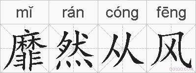靡然从风的拼音