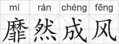 靡然成风的拼音